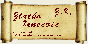 Zlatko Krnčević vizit kartica
